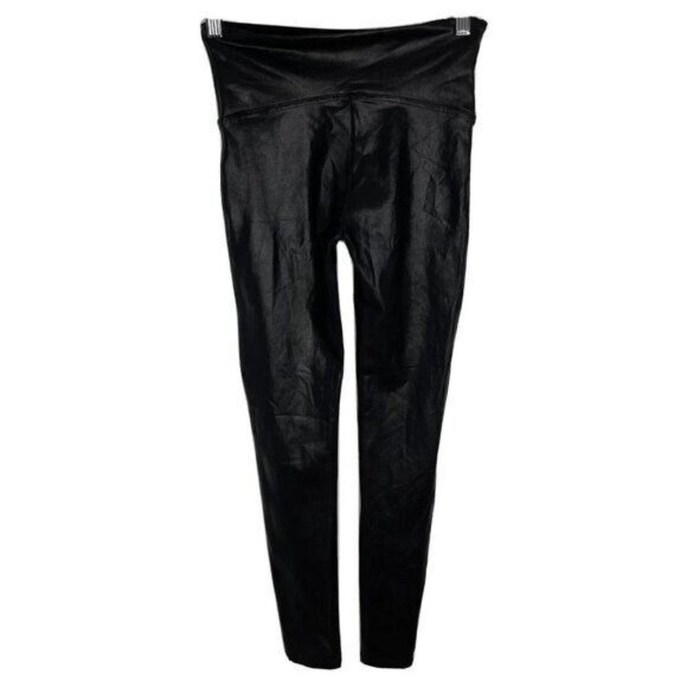 SPANX Faux Leather Leggings M Black 2437